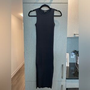 Wilfred rib knit midi dress black size M